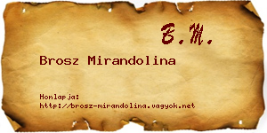 Brosz Mirandolina névjegykártya